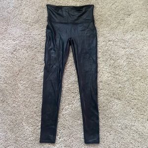 Spanks Woman’s Faux Leather Leggings